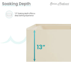 Swiss Madison Voltaire 60" X 30" Right-Hand Drain Alcove Bathtub with Apron in Bisque - SM-AB540BQ - The Home Selection