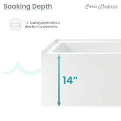 Swiss Madison Voltaire 60" X 32" Left-Hand Drain Alcove Bathtub with Apron - SM-AB595 - The Home Selection