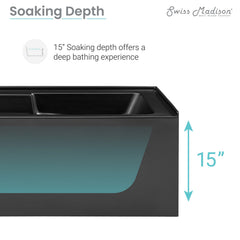 Swiss Madison Voltaire 60" X 32" Right-Hand Drain Alcove Bathtub with Apron - SM-AB542 - The Home Selection