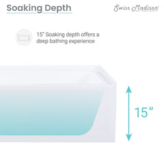 Swiss Madison Voltaire 60" X 32" Right-Hand Drain Alcove Bathtub with Apron - SM-AB542 - The Home Selection
