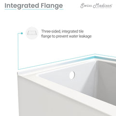 Swiss Madison Voltaire 60" X 32" Right-Hand Drain Alcove Bathtub with Apron - SM-AB542 - The Home Selection