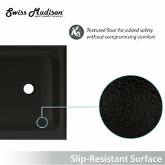 Swiss Madison Voltaire 60" X 32" Right-Hand Drain, Shower Base - SM-SB5 - The Home Selection