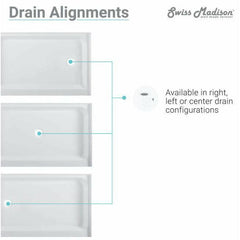 Swiss Madison Voltaire 60" x 32" Right-Hand Drain, Shower Base - SM-SB514 - The Home Selection