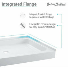 Swiss Madison Voltaire 60" x 32" Right-Hand Drain, Shower Base - SM-SB514 - The Home Selection