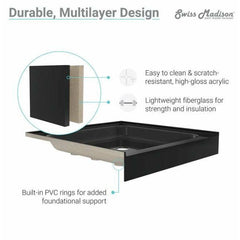 Swiss Madison Voltaire 60" x 32" Right-Hand Drain, Shower Base - SM-SB514 - The Home Selection