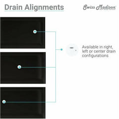 Swiss Madison Voltaire 60" x 32" Right-Hand Drain, Shower Base - SM-SB514 - The Home Selection