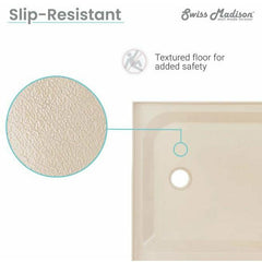 Swiss Madison Voltaire 60 x 32 Single-Threshold, Left-Hand Drain, Shower Base - SM-SB515 - The Home Selection