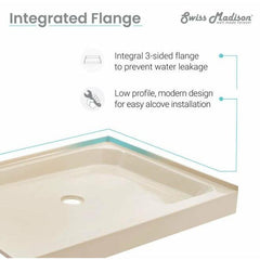 Swiss Madison Voltaire 60 x 32 Single-Threshold, Left-Hand Drain, Shower Base - SM-SB515 - The Home Selection