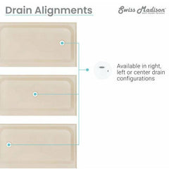 Swiss Madison Voltaire 60 x 32 Single-Threshold, Left-Hand Drain, Shower Base - SM-SB515 - The Home Selection