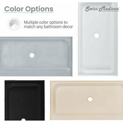 Swiss Madison Voltaire 60 x 32 Single-Threshold, Left-Hand Drain, Shower Base - SM-SB515 - The Home Selection