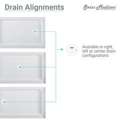Swiss Madison Voltaire 60" X 34" , Shower Base - SM-SB52 - The Home Selection