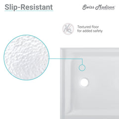 Swiss Madison Voltaire 60" X 34" , Shower Base - SM-SB52 - The Home Selection