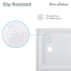 Swiss Madison Voltaire 60 x 36 Single-Threshold, Shower Base - SM-SB5 - The Home Selection