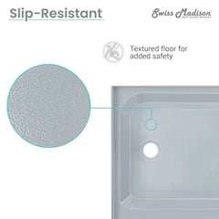 Swiss Madison Voltaire 60 x 36 Single-Threshold, Shower Base - SM-SB5 - The Home Selection