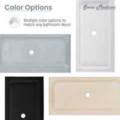 Swiss Madison Voltaire 60 x 36 Single-Threshold, Shower Base - SM-SB5 - The Home Selection