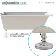 Swiss Madison Voltaire 72" x 36" Reversible Drain Drop-In Bathtub - SM-DB567 - The Home Selection
