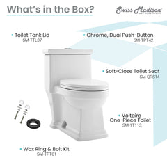 Swiss Madison Voltaire One-Piece Elongated Toilet Dual-Flush 1.1/1.6 gpf - SM-1T113 - The Home Selection