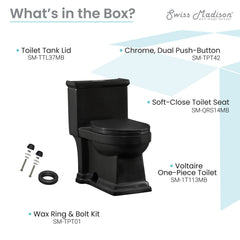 Swiss Madison Voltaire One-Piece Elongated Toilet Dual-Flush 1.1/1.6 gpf - SM-1T113 - The Home Selection