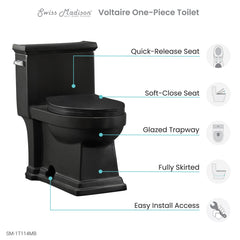 Swiss Madison Voltaire One-Piece Elongated Toilet Side Flush 1.28 gpf - SM-1T114 - The Home Selection