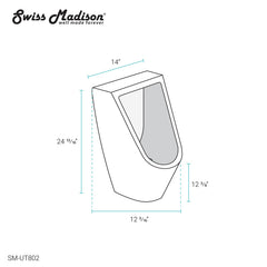 Swiss Madison Voltaire Waterless Urinal - SM-UT802 - The Home Selection