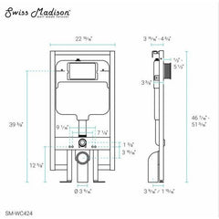 Swiss Madison Well Made Forever SM-WK449-01W - St. Tropez Wall Hung Toilet Bundle, Glossy White - SM-WK449-01W - The Home Selection