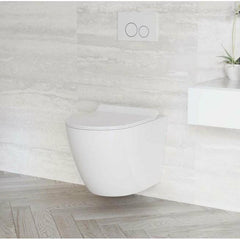 Swiss Madison Well Made Forever SM-WK449-01W - St. Tropez Wall Hung Toilet Bundle, Glossy White - SM-WK449-01W - The Home Selection