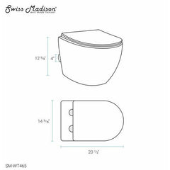 Swiss Madison Well Made Forever SM-WK465-01C - Calice Wall-Hung Round Toilet Bundle, Glossy White - SM-WK465-01C - The Home Selection