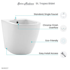 (too cheap)Swiss Madison St. Tropez Bidet - SM-BD227 - The Home Selection