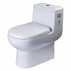 EAGO One Piece Dual Flush High Efficiency Low Flush White Toilet - TB351