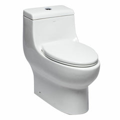 EAGO Dual Flush One Piece Elongated Ceramic Toilet - TB358