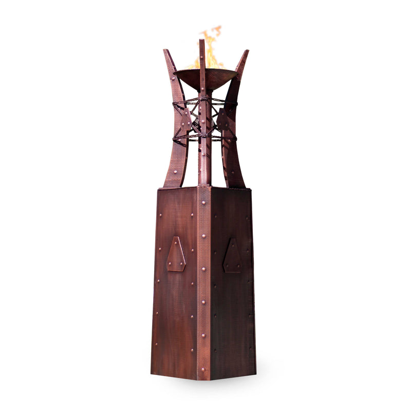 The Outdoor Plus BASTILLE FIRE TOWER – HAMMERED COPPER - OPT-FTWR3EKIT - The Home Selection