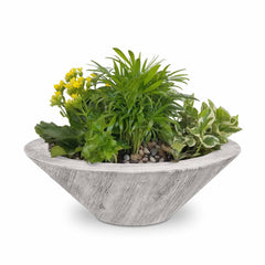 The Outdoor Plus CAZO PLANTER BOWL – GFRC WOOD GRAIN - OPT-24RWGPO - The Home Selection
