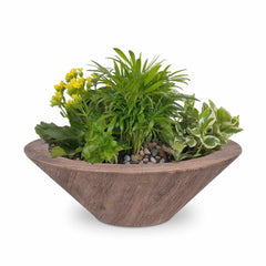 The Outdoor Plus CAZO PLANTER BOWL – GFRC WOOD GRAIN - OPT-24RWGPO - The Home Selection