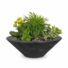 The Outdoor Plus CAZO PLANTER BOWL – GFRC WOOD GRAIN - OPT-24RWGPO - The Home Selection