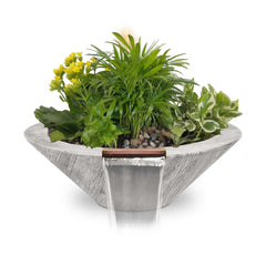 The Outdoor Plus CAZO PLANTER & WATER BOWL – GFRC WOOD GRAIN - OPT-24RWGPW - The Home Selection