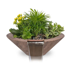 The Outdoor Plus CAZO PLANTER & WATER BOWL – GFRC WOOD GRAIN - OPT-24RWGPW - The Home Selection