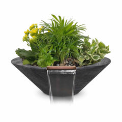 The Outdoor Plus CAZO PLANTER & WATER BOWL – GFRC WOOD GRAIN - OPT-24RWGPW - The Home Selection