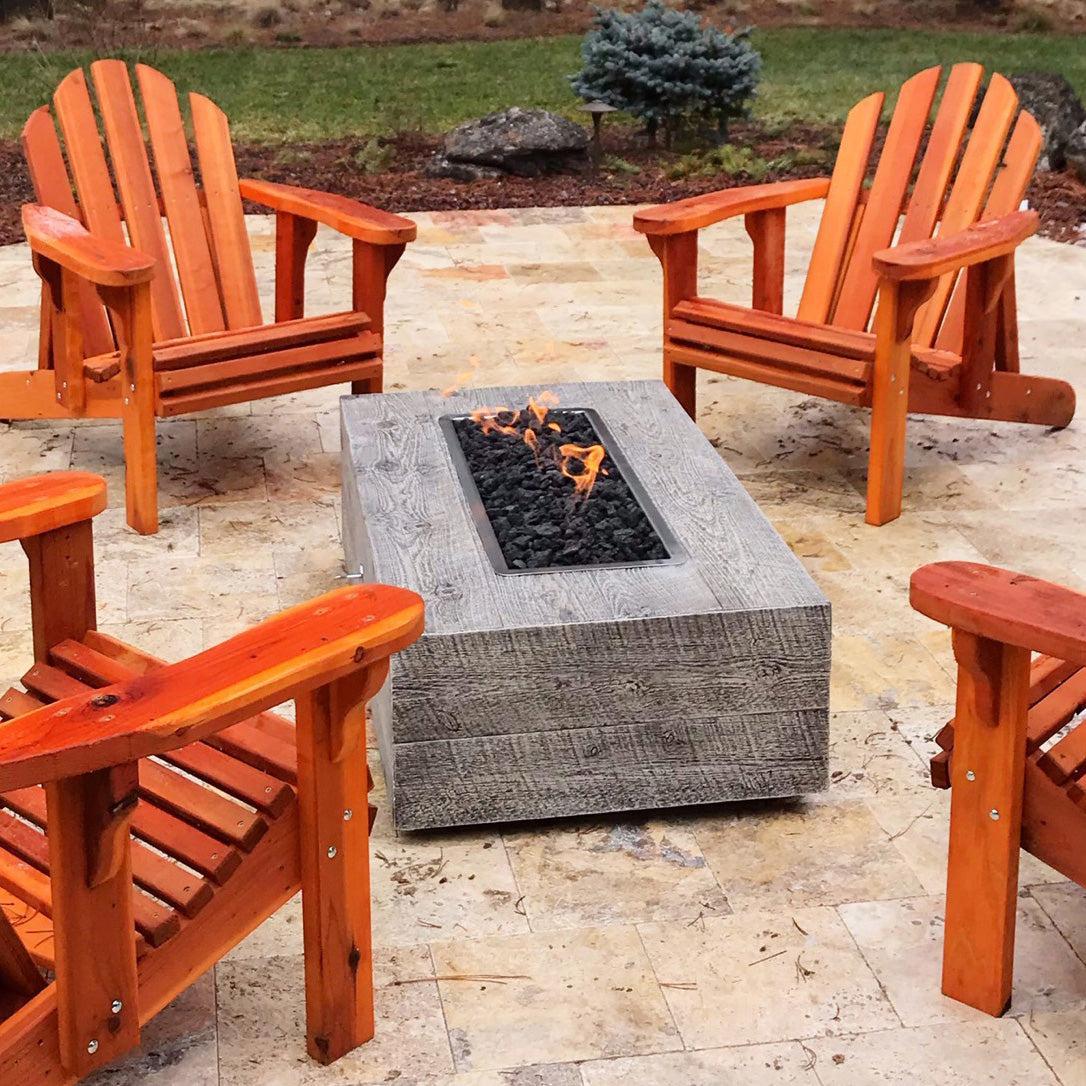 The Outdoor Plus CORONADO WOODGRAIN CONCRETE FIRE PIT - OPT-COR - The Home Selection