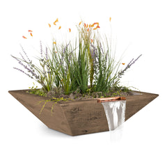 The Outdoor Plus MAYA WOOD GRAIN – PLANTER & WATER BOWL - OPT-24SWGPW - The Home Selection