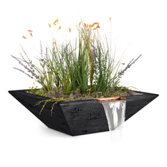 The Outdoor Plus MAYA WOOD GRAIN – PLANTER & WATER BOWL - OPT-24SWGPW - The Home Selection