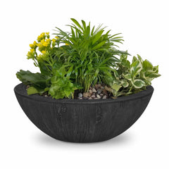 The Outdoor Plus SEDONA WOOD GRAIN PLANTER BOWL 27″ - OPT-27RWGPO - The Home Selection
