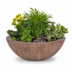 The Outdoor Plus SEDONA WOOD GRAIN PLANTER BOWL 27″ - OPT-27RWGPO - The Home Selection
