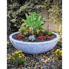 The Outdoor Plus SEDONA WOOD GRAIN PLANTER BOWL 27″ - OPT-27RWGPO - The Home Selection