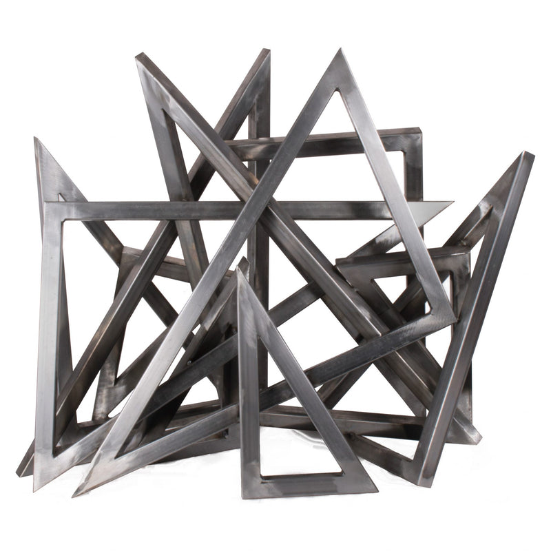 The Outdoor Plus STEEL TRIANGLE SCULPTURE - OPT-STTRI24 - The Home Selection