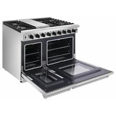 Thor Kitchen 2-Piece Appliance Package - 48" Gas Range & Pro Wall Mount Hood in Stainless Steel