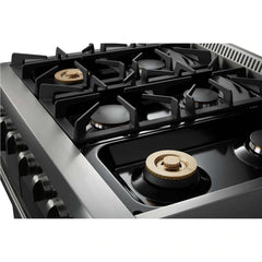 Thor Kitchen 2-Piece Pro Appliance Package - 36" Gas Range & Premium Under Cabinet Hood in Stainless Steel