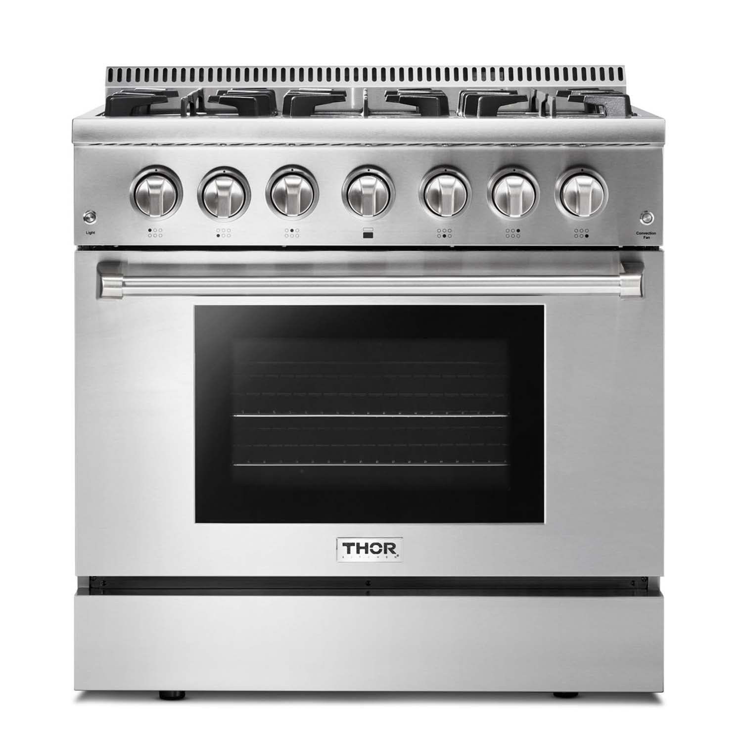 Thor Kitchen 36 Inch Professional Dual Fuel Range in Stainless Steel - HRD3606U