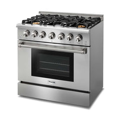 Thor Kitchen 36 Inch Professional Gas Range in Stainless Steel - HRG3618U