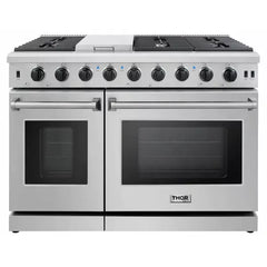 Thor Kitchen 4-Piece Appliance Package - 48" Gas Range, French Door Refrigerator, and Dishwasher in Stainless Steel