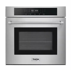 Thor Kitchen 4-Piece Pro Appliance Package - 30" Cooktop, Wall Oven, Dishwasher & Refrigerator with Water Dispenser in Stainless Steel